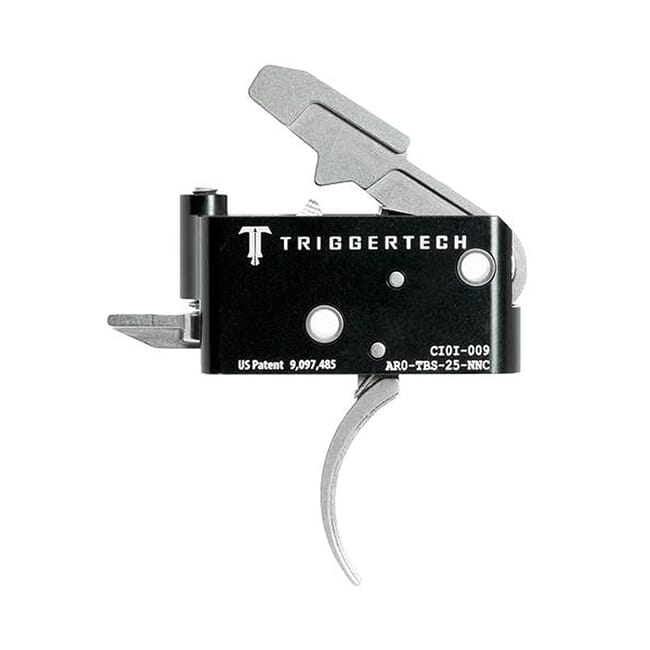 TriggerTech AR15 Adaptable Curved SS/Blk Two Stage Trigger AR0-TBS-25-NNC