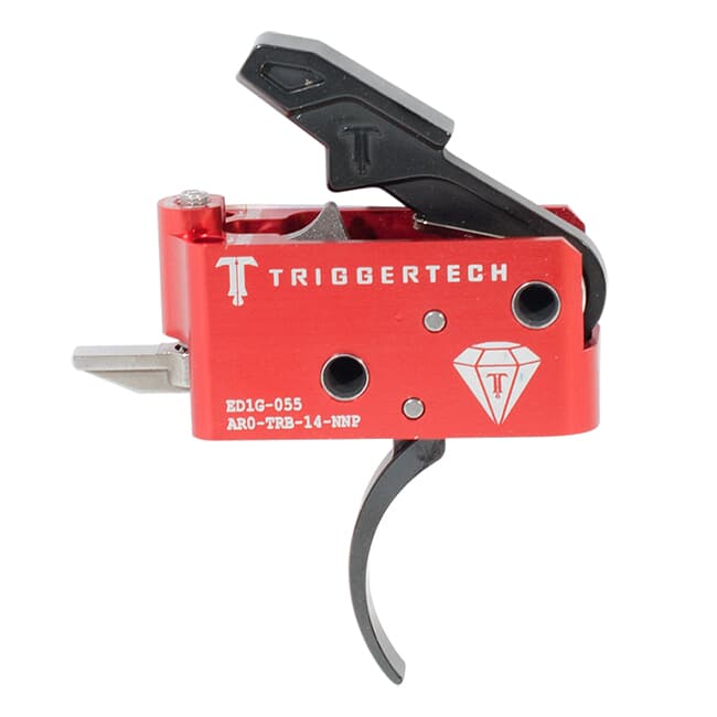 TriggerTech AR15 Diamond Pro Curved Blk/Red Two Stage Trigger AR0-TRB-14-NNP