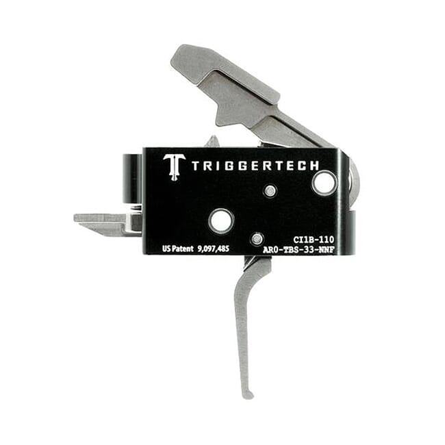 TriggerTech AR15 Competitive Flat SS/Blk Two Stage Trigger AR0-TBS-33-NNF