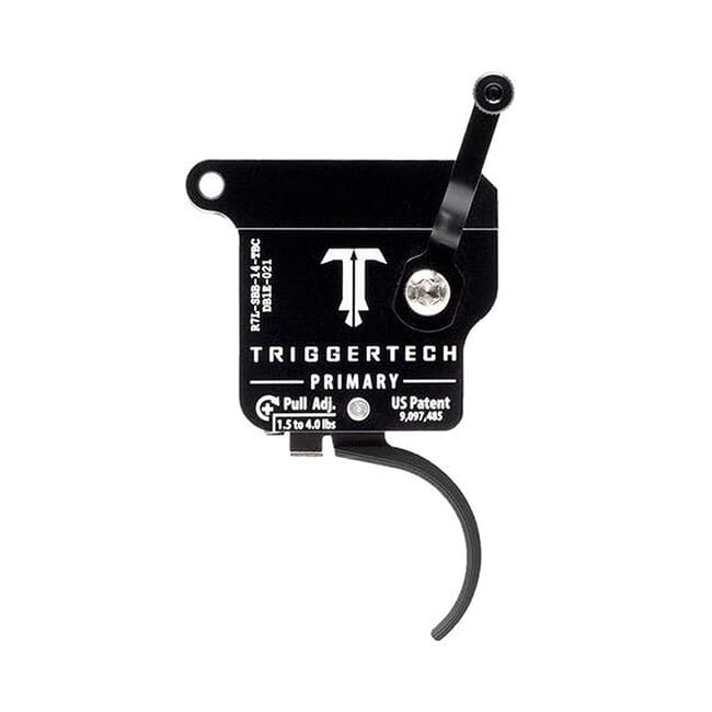 TriggerTech Rem 700 Factory LH Primary Curved Blk/Blk Single Stage Trigger R7L-SBB-14-TBC