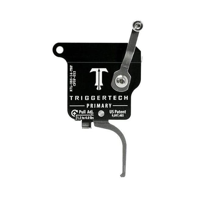 TriggerTech Rem 700 Factory LH Primary Flat SS/Blk Single Stage Trigger R7L-SBS-14-TBF