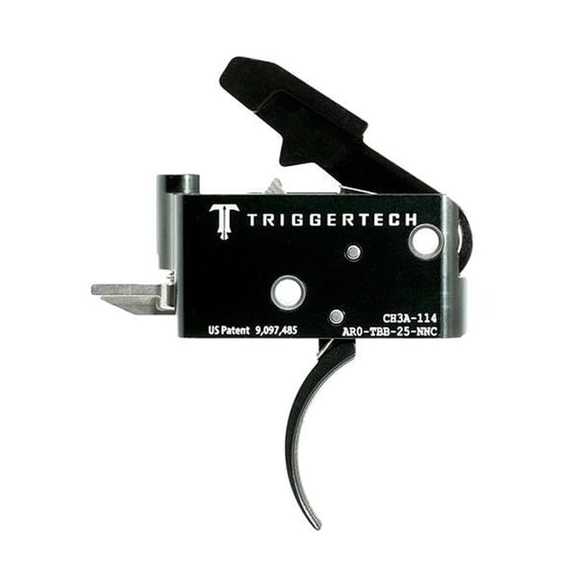 TriggerTech AR15 Adaptable Curved Blk/Blk Two Stage Trigger AR0-TBB-25-NNC