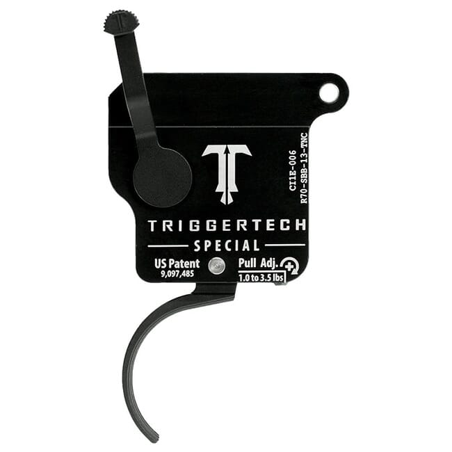 TriggerTech Rem 700 Clone Special Curved Clean Blk/Blk Single Stage Trigger R70-SBB-13-TNC