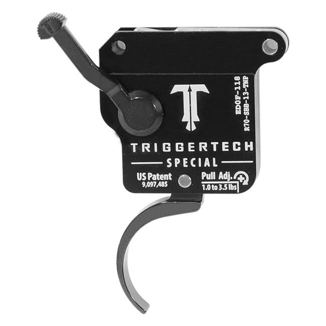 TriggerTech Rem 700 Clone Special Pro Curved Clean Blk/Blk Single Stage Trigger R70-SBB-13-TNP