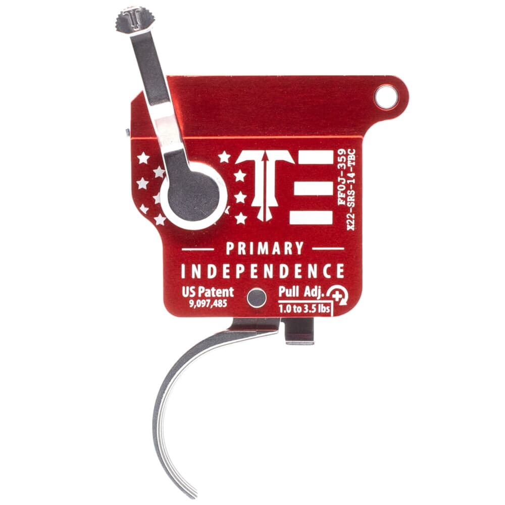 TriggerTech Special Edition Independence Rem 700 Factory Primary Curved Blue/Red Single Stage Trigger X22-SRS-14-TBC-TT