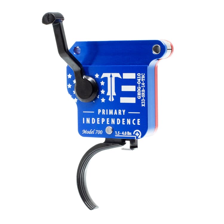 TriggerTech Special Edition Independence Rem 700 Factory Primary Curved Blue/Red Single Stage Trigger X33-SRB-14-TBC-TT