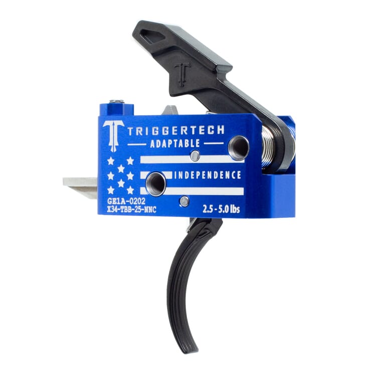TriggerTech Special Edition Independence AR15 Adaptable Curved Blue Two Stage Trigger X34-TBB-25-NNC