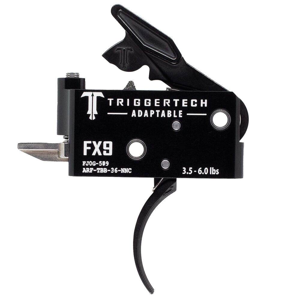 TriggerTech Freedom Ordnance FX-9 Two Stage Adaptable Curved Black 3.5-6.0 lbs Trigger ARF-TBB-36-NNC
