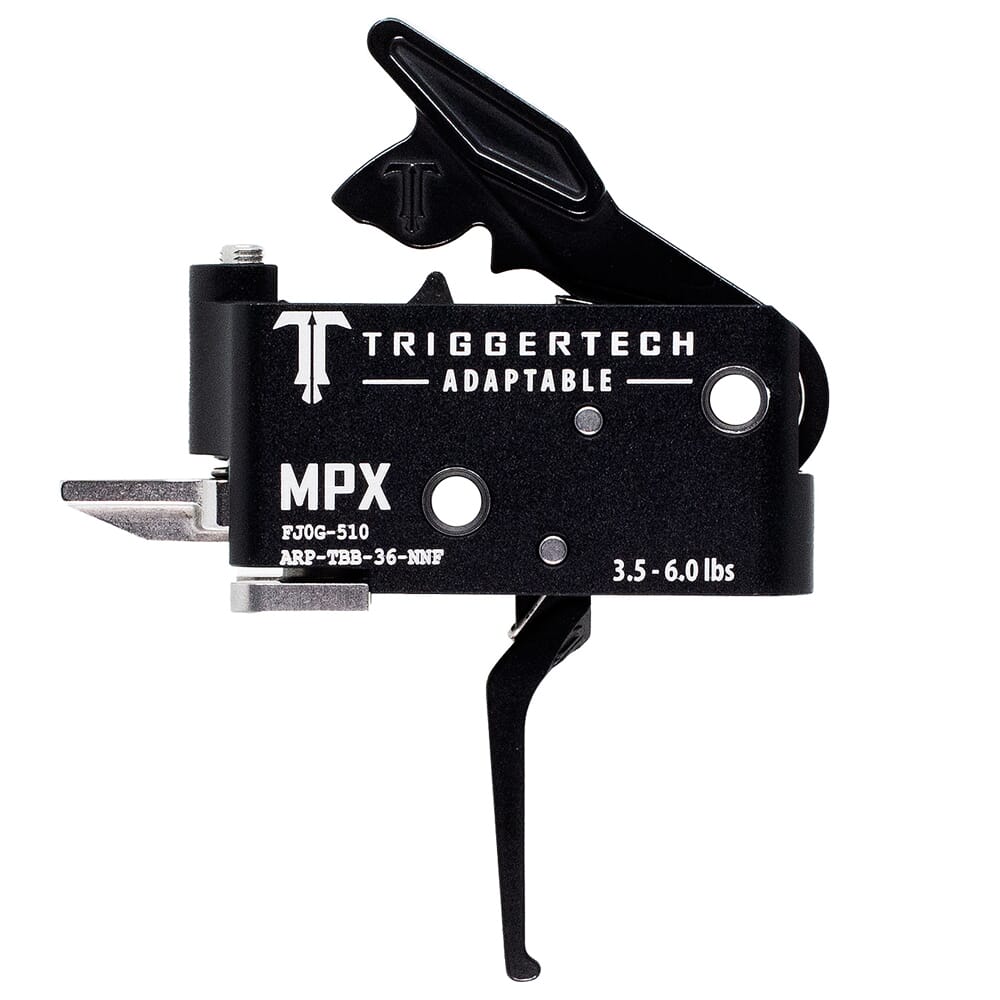 TriggerTech Sig Sauer MPX Two Stage Adaptable Flat Black 3.5-6.0 lbs Trigger ARP-TBB-36-NNF