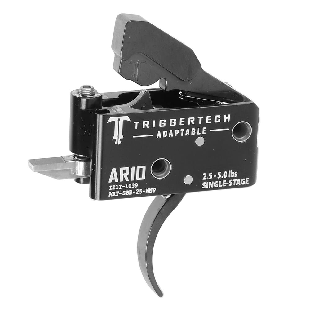 TriggerTech AR10 Single Stage Black/Black Adaptable Pro Curved 2.5-5.0 lbs Trigger