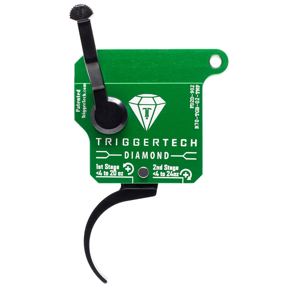 TriggerTech Rem 700 Clone RH Two Stage Blk/Grn Diamond Pro Clean 0.5-2.5 lbs Trigger R70-TGB-02-TNP