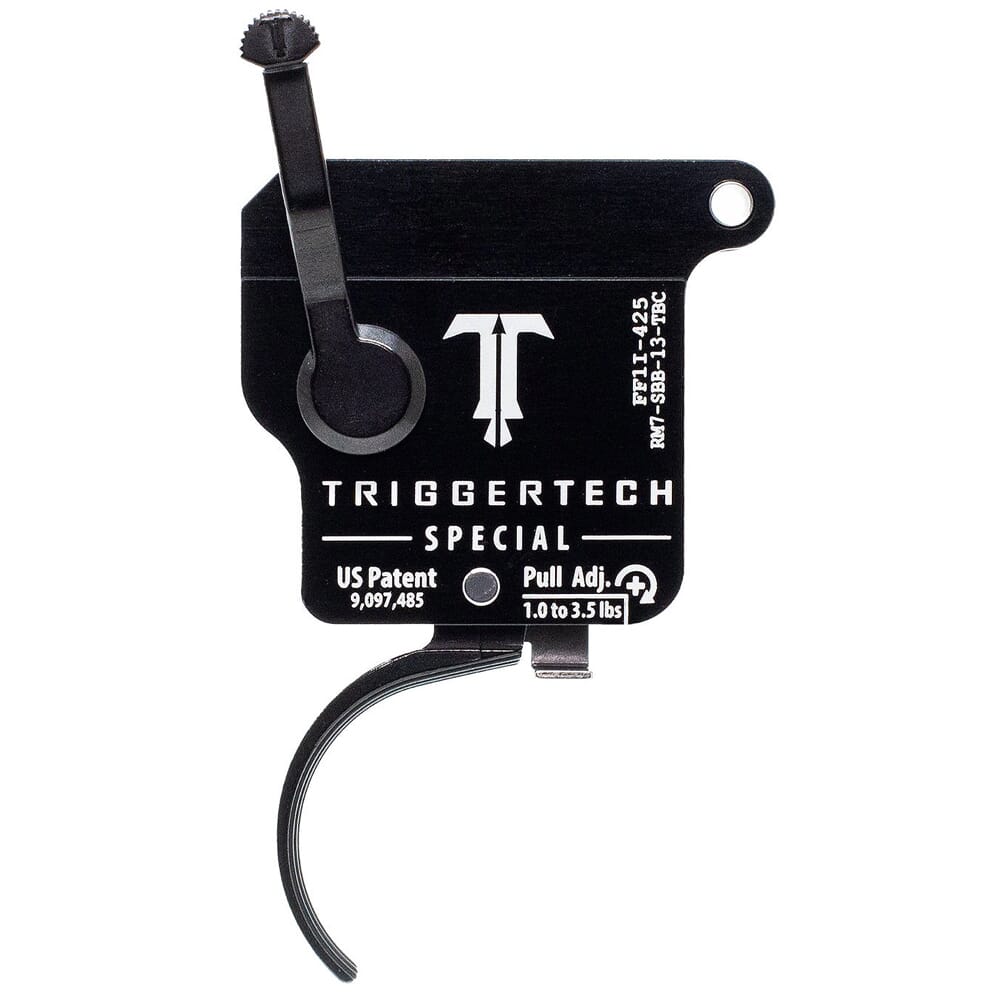 TriggerTech Remington Model 7 RH Single Stage Blk/Blk Special Curved 1.0-3.5 lbs Trigger RM7-SBB-13-TBC