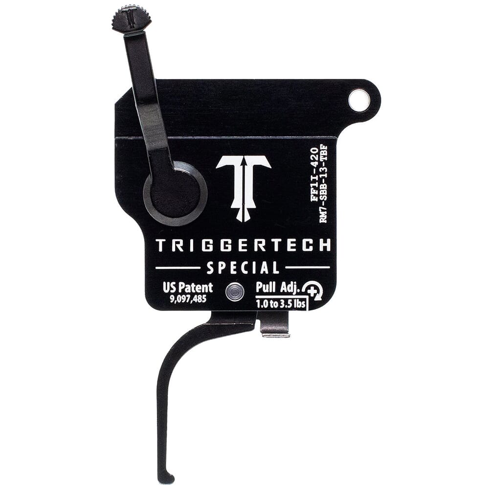 TriggerTech Remington Model 7 RH Single Stage Blk/Blk Special Flat 1.0-3.5 lbs Trigger RM7-SBB-13-TBF
