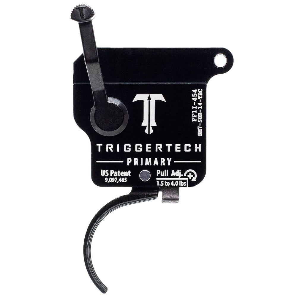TriggerTech Remington Model 7 RH Single Stage Blk/Blk Primary Curved 1.5-4.0 lbs Trigger RM7-SBB-14-TBC