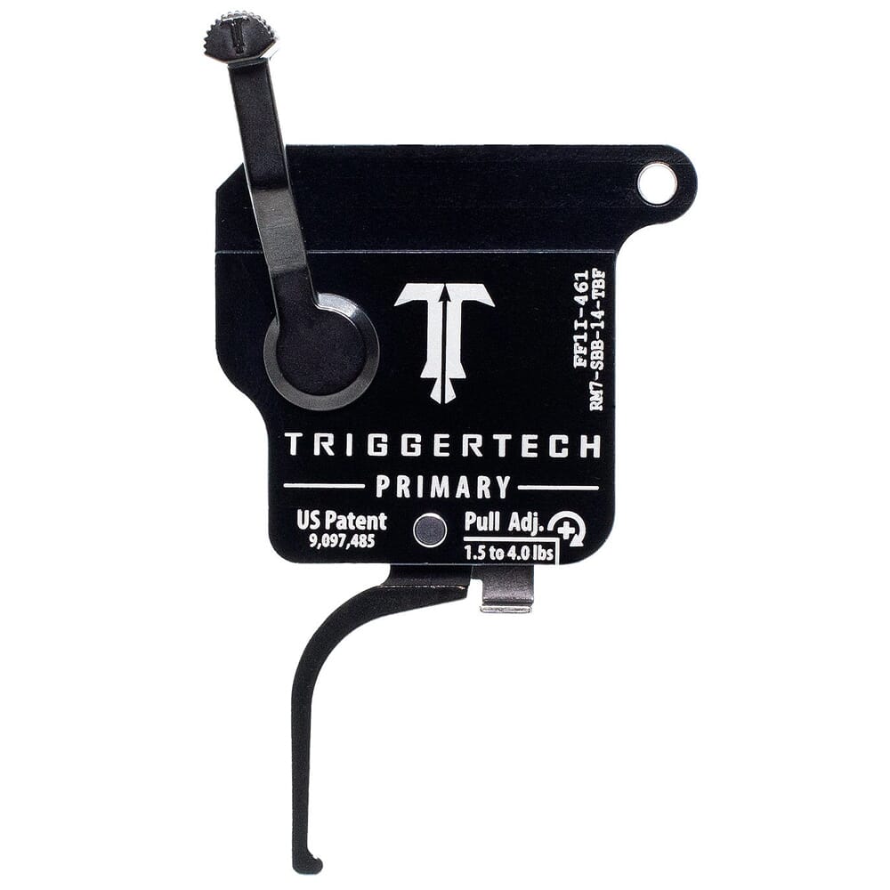TriggerTech Remington Model 7 RH Single Stage Blk/Blk Primary Flat 1.5-4.0 lbs Trigger RM7-SBB-14-TBF RM7-SBB-14-TBF-TT