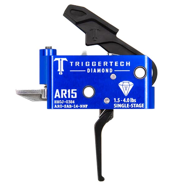 TriggerTech AR15 Single Stage Diamond Flat Admiral Blue/Black 1.5-4.0lbs Trigger AR0-SAB-14-NNF