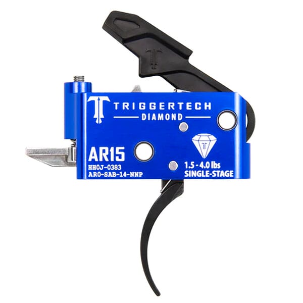 TriggerTech AR15 Single Stage Diamond Pro Curved Admiral Blue/Black 1.5-4.0lbs Trigger AR0-SAB-14-NNP