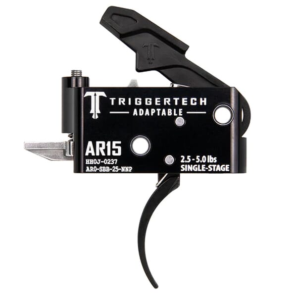 TriggerTech AR15 Single Stage Adaptable Pro Curved Black/Black 2.5-5.0lbs Trigger AR0-SBB-25-NNP