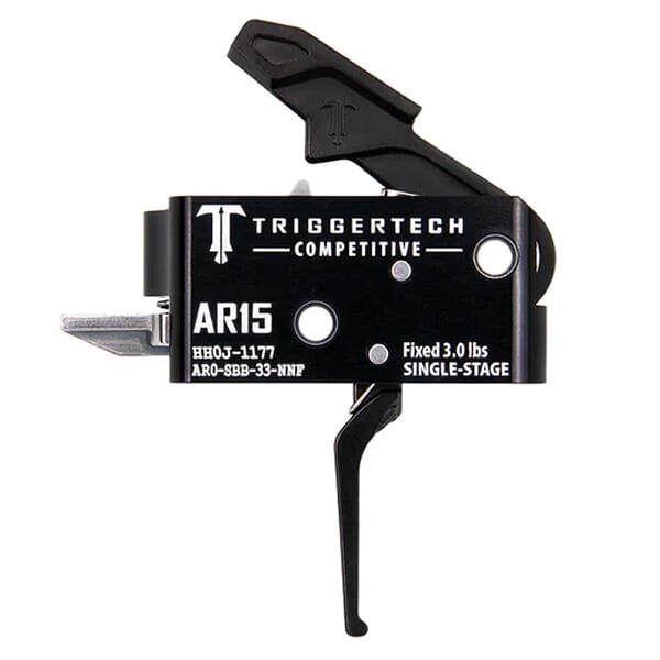 TriggerTech AR15 Single Stage Competitive Flat Black/Black 3.0lb Trigger AR0-SBB-33-NNF