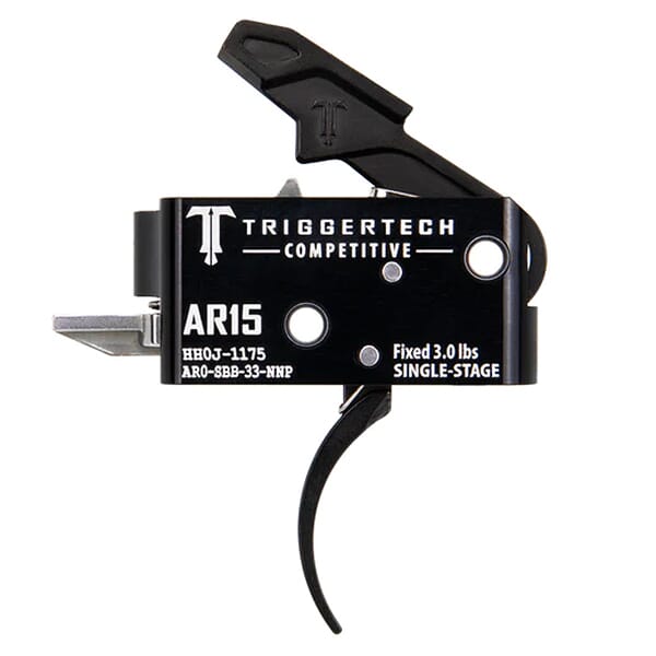 TriggerTech AR15 Single Stage Competitive Pro Curved Black/Black 3.0lb Trigger AR0-SBB-33-NNP
