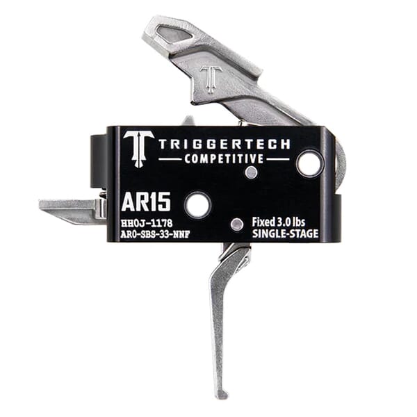 TriggerTech AR15 Single Stage Competitive Flat Black/Stainless 3.0lb Trigger AR0-SBS-33-NNF