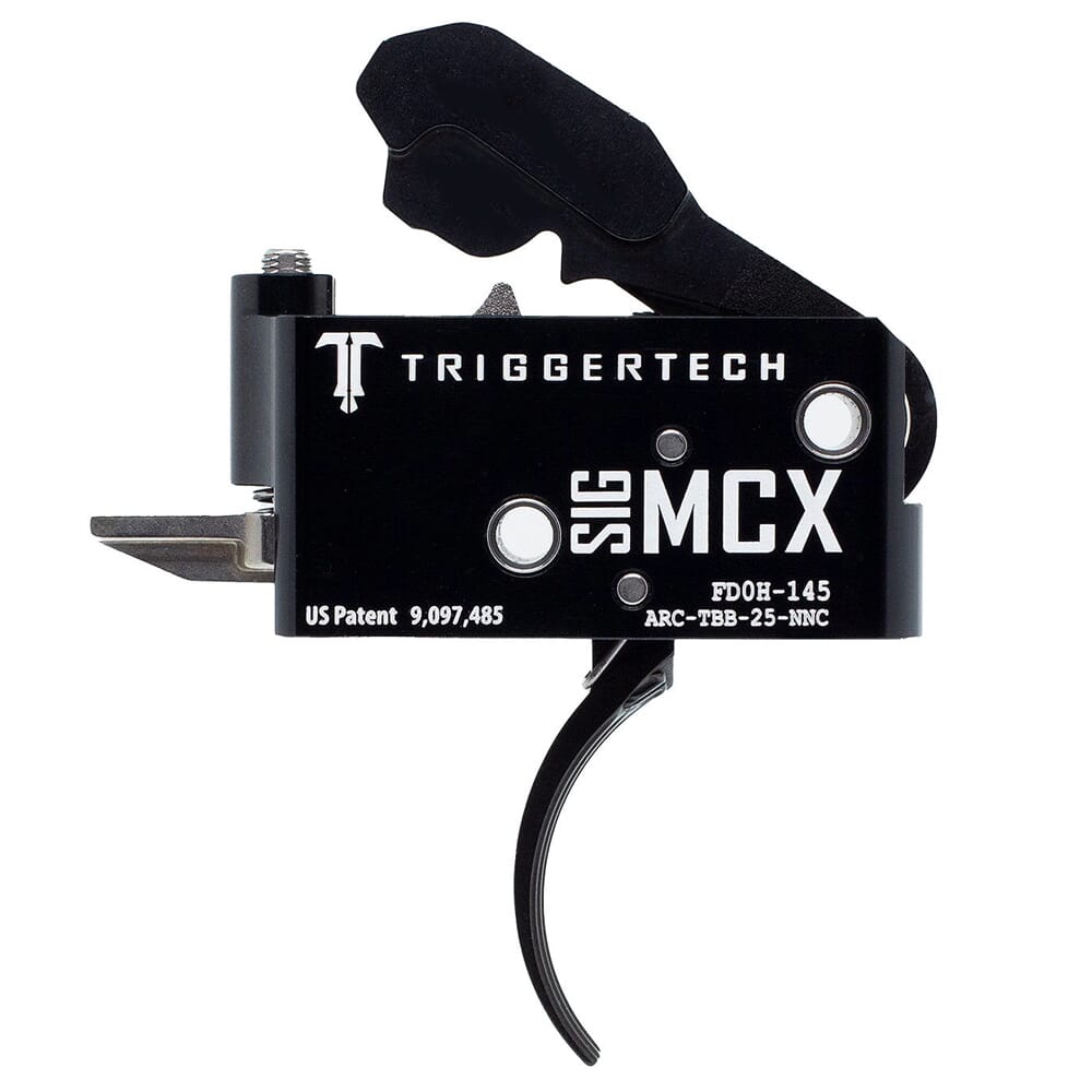 TriggerTech MCX Two Stage Blk/Blk Adaptable Curved 2.5-5.0 lbs Trigger ARC-TBB-25-NNC