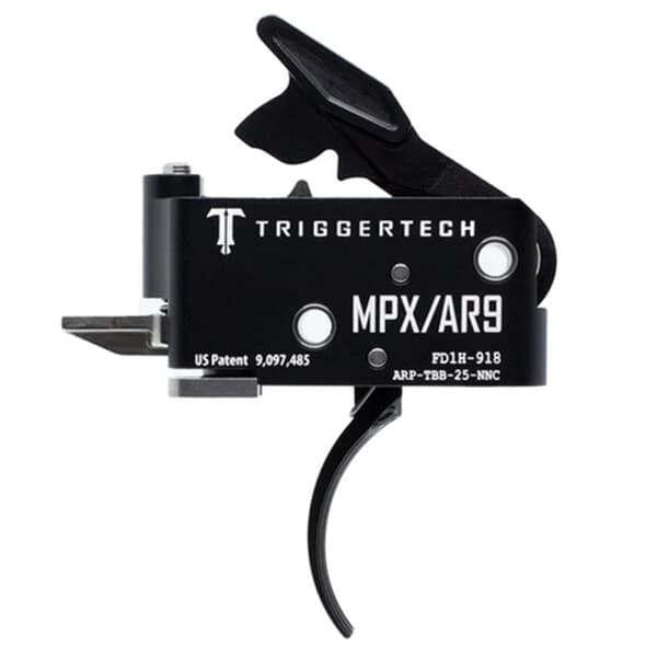 TriggerTech AR9/MPX Two Stage Blk/Blk Adaptable Curved 2.5-5.0 lbs Trigger ARP-TBB-25-NNC