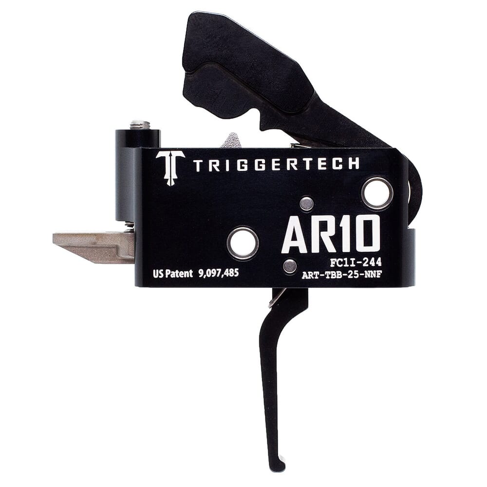 TriggerTech AR10 Two Stage Blk/Blk Adaptable Flat 2.5-5.0 lbs Trigger ART-TBB-25-NNF