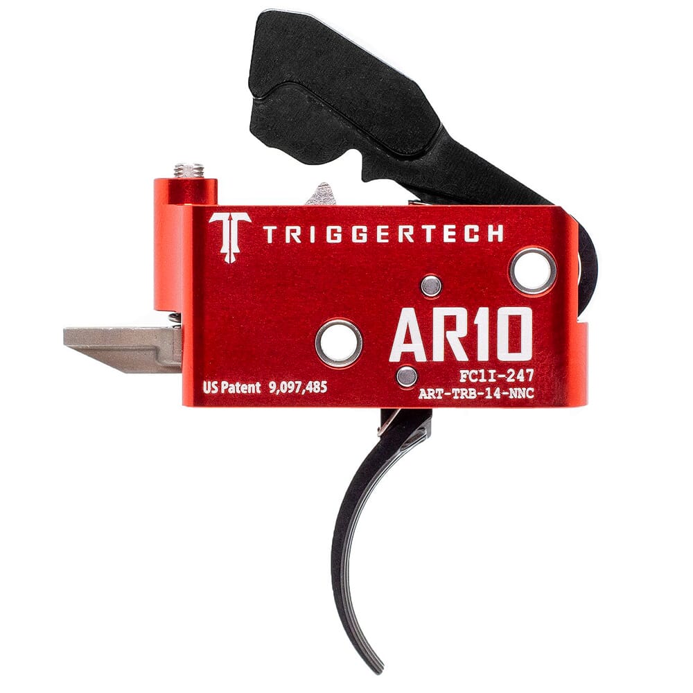 TriggerTech AR10 Two Stage Blk/Red AR Diamond Curved 1.5-4.0 lbs Trigger ART-TRB-14-NNC