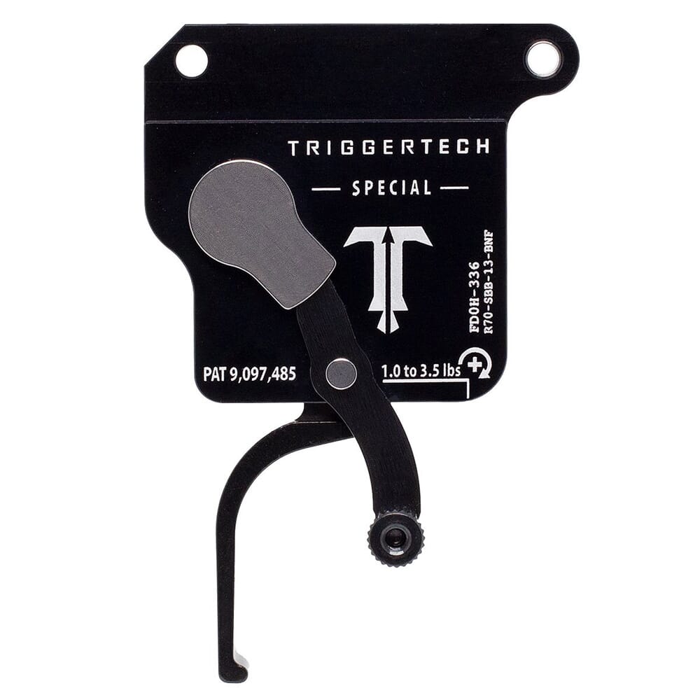 TriggerTech Rem 700 Clone Bottom Safety Single Stage Blk/Blk Special Flat Bottom Clean 1.0-3.5 lbs Trigger R70-SBB-13-BNF