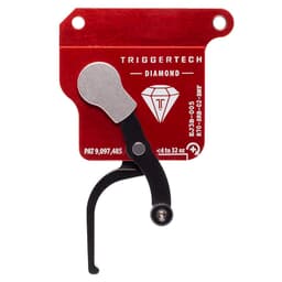 TriggerTech Rem 700 Clone Bottom Safety Single Stage Blk/Red Diamond Flat Bottom Clean 0.3-2.0 lbs Trigger R70-SRB-02-BNF