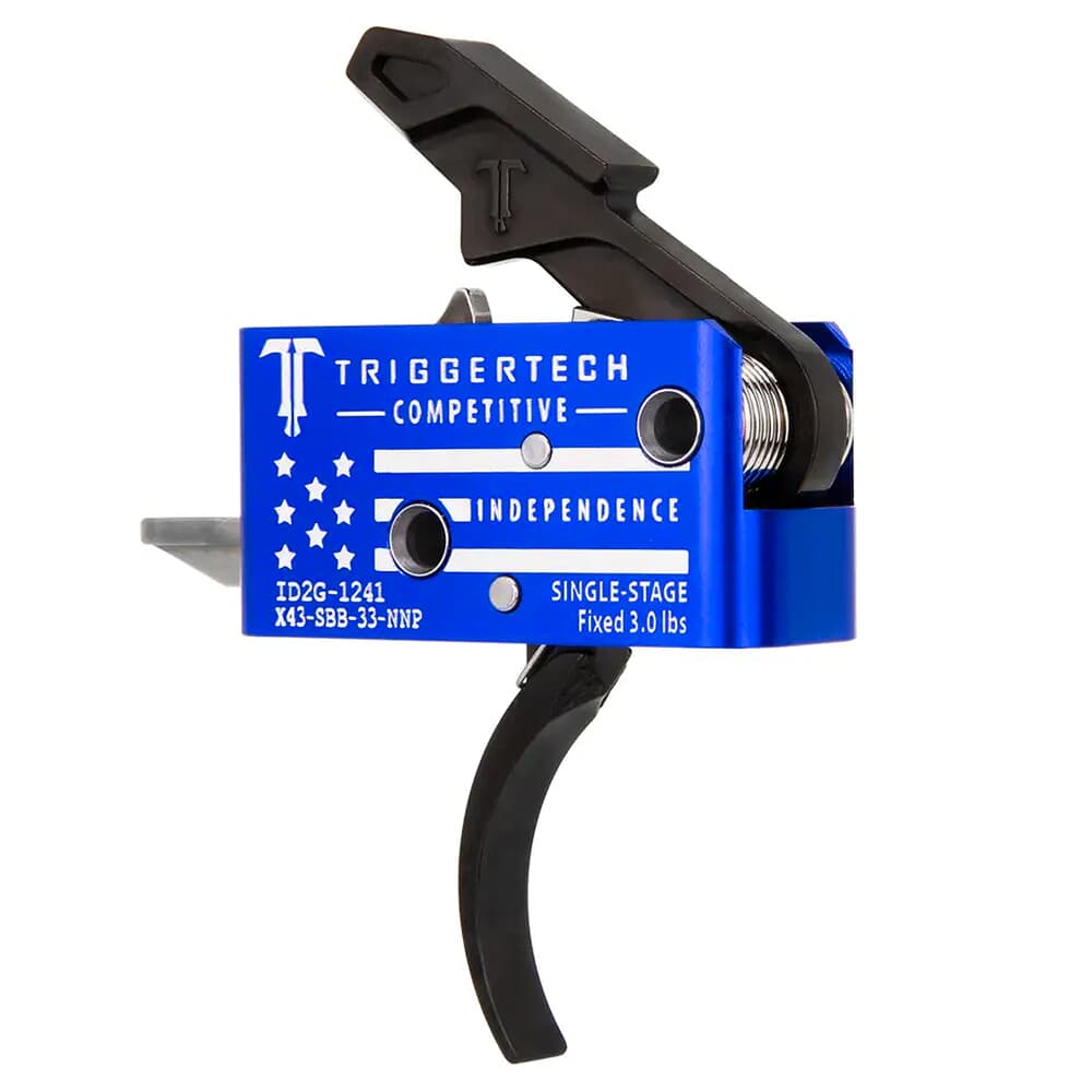 TriggerTech Special Edition Independence Day AR15 Competitive Single Stage 3lb. Blue Trigger X43-SBB-33-NNP