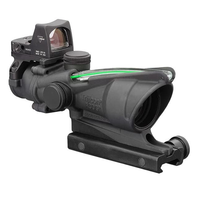 Trijicon 4x32 ACOG Dual Illum Green Crosshair .223 Reticle w/Colt Knob Mount - LED 3.25 MOA Red Dot RMR Type 2 TA31-C-100552