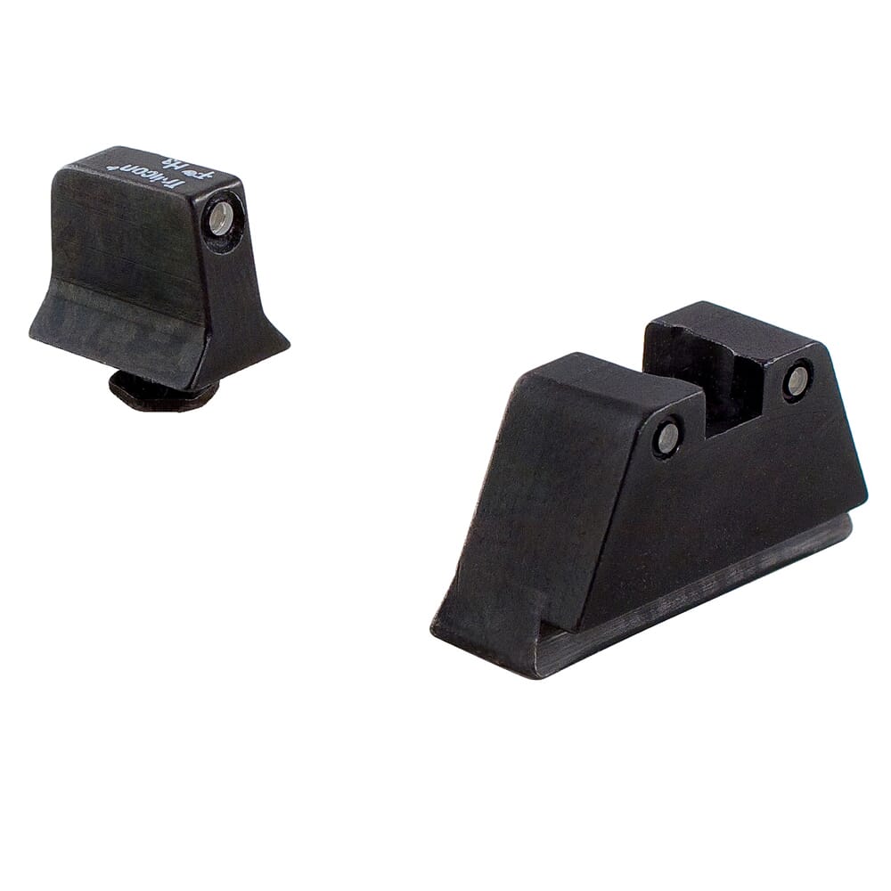 Trijicon Bright & Tough Night Sight Suppressor Set Black Front/Rear with Green Lamps for Glock Models 17, 17L, 19, 22-28, 31-35 and 37-39 GL201-C-600661 600661