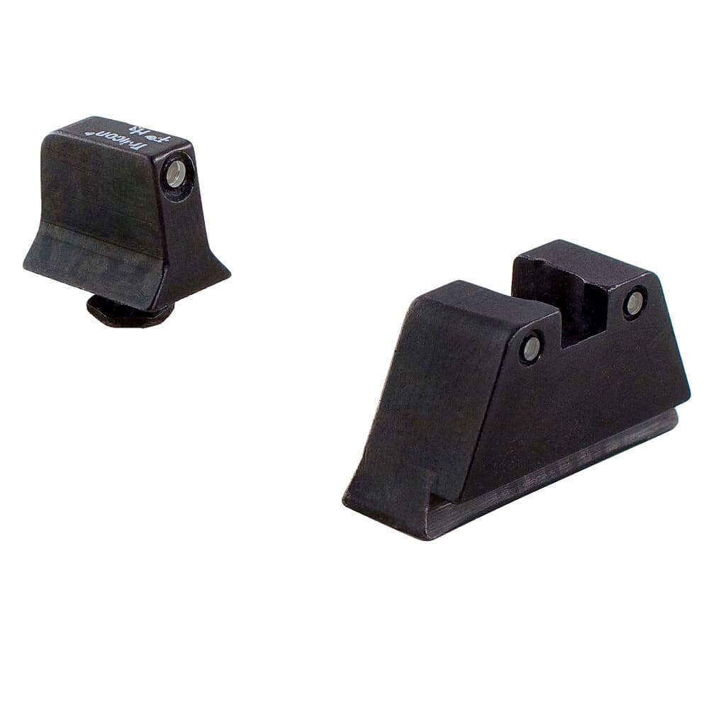 Trijicon Bright &amp; Tough Night Sight Suppressor Set Black Front/Rear with Green Lamps for Glock Models 17, 17L, 19, 22-28, 31-35 and 37-39 GL201-C-600661 600661