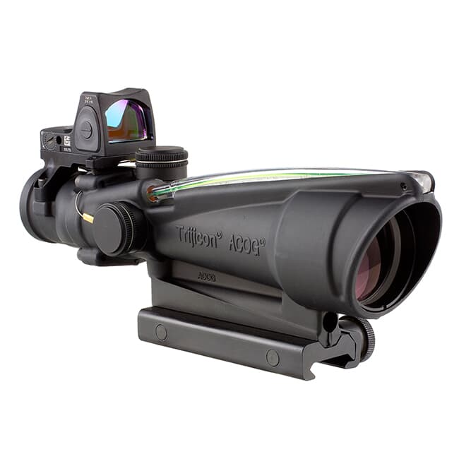 Trijicon 3.5x35 ACOG Dual Illum Green Chevron .223 Reticle w/Colt Knob Mount - Adjustable LED 3.25 MOA Red Dot RMR Type 2 TA11-C-100565
