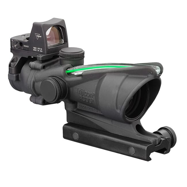 Trijicon 4x32 ACOG Dual Illum Green Chevron .223 Reticle w/Colt Knob Mount - LED 3.25 MOA Red Dot RMR Type 2 TA31-D-100548