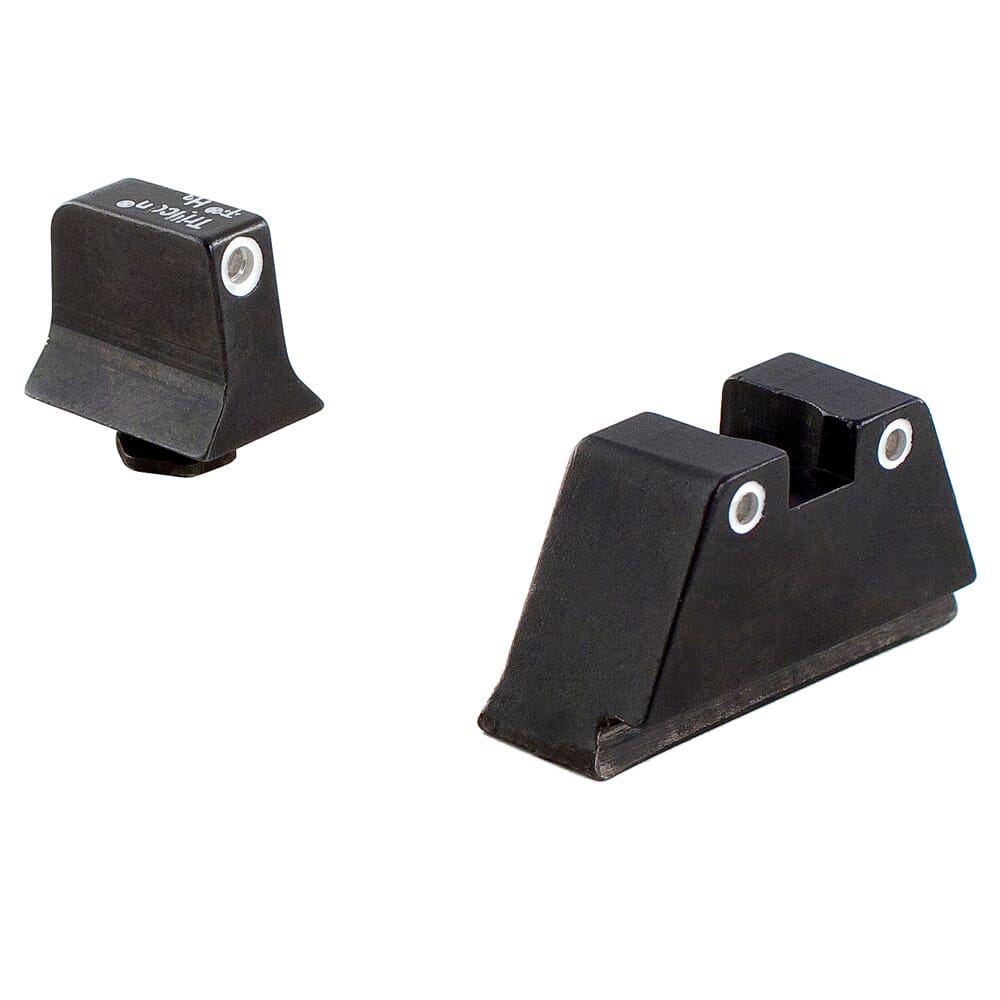 Trijicon Bright & Tough Night Sight Suppressor Set White Front/Rear with Green Lamps for Glock Models 17, 17L, 19, 22-28, 31-35, and 37-39 GL201-C-600649 600649