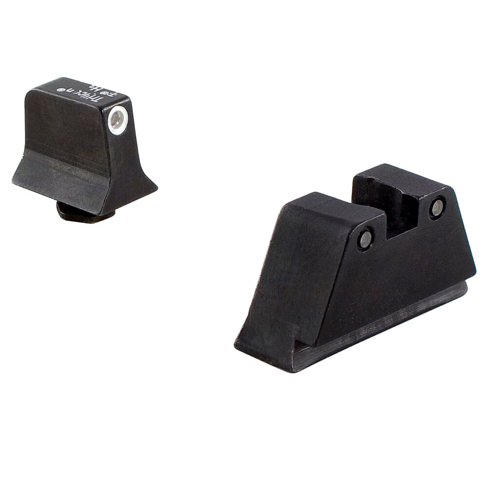 Trijicon Bright &amp; Tough Night Sight Suppressor Set White Front/Black Rear with Green Lamps for Glock Models 17, 17L, 19, 22-28, 31-35 and 37-39 GL201-C-600658 600658