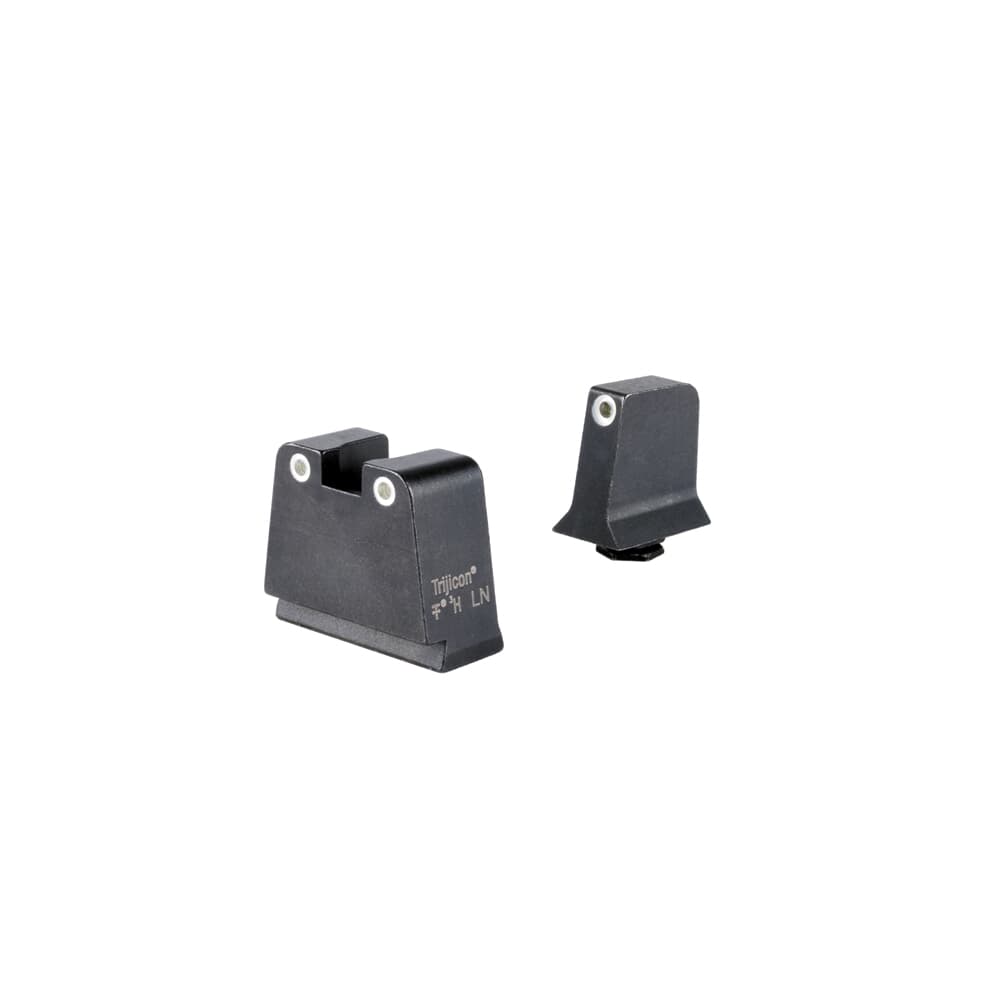 Trijicon Bright &amp; Tough 3-Dot White/White Tritium Night Sight Suppressor Set for Slim Frame Glock Models 601140