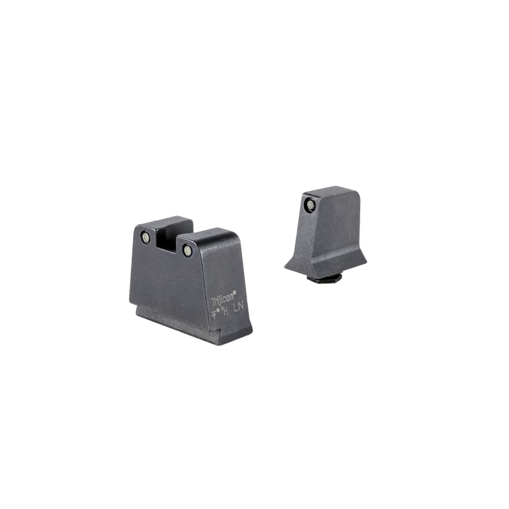 Trijicon Bright &amp; Tough 3-Dot Black/Black Tritium Night Sight Suppressor Set for Slim Frame Glock Models 601141