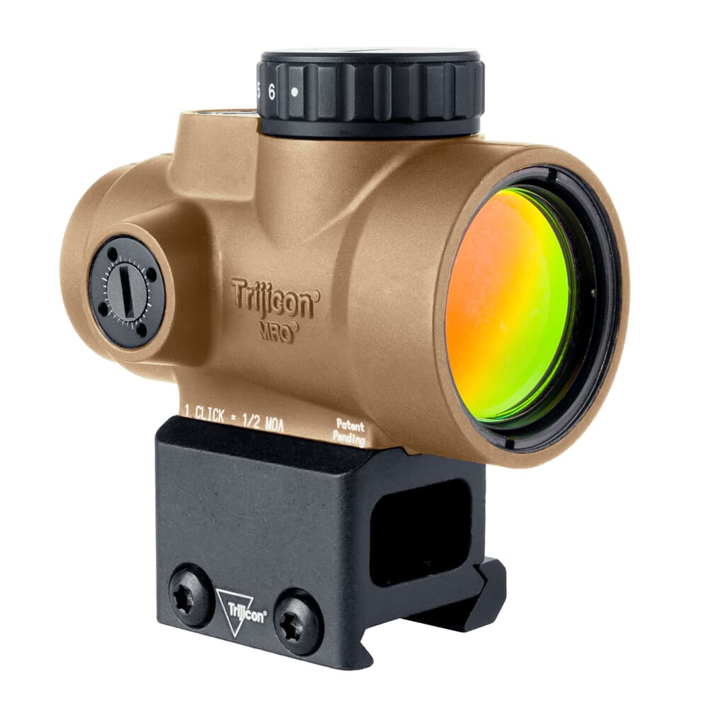 Trijicon MRO SD 1x25 Red Dot Sight w/ Adjustable LED 2.0 MOA Red Dot, Coyote Brown Anodized; Lower 1/3 Co-witness Mount (AC32069) MRO-C-2200328