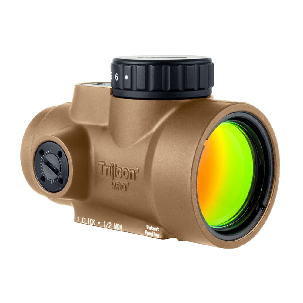 Trijicon MRO SD 1x25 Green Dot Sight w/ Adjustable LED 2.0 MOA Green Dot, Coyote Brown Anodized MRO-C-2200346