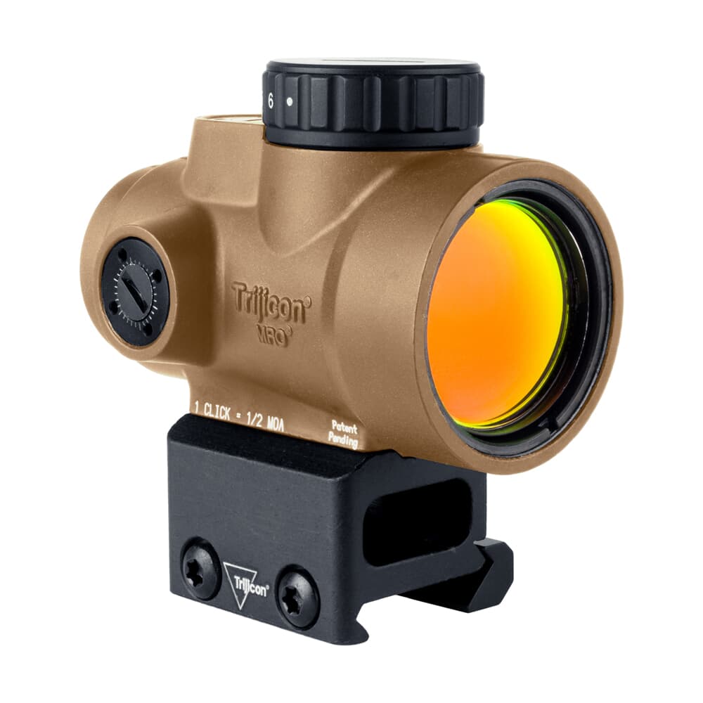 Trijicon MRO SD 1x25 Green Dot Sight w/ Adjustable LED 2.0 MOA Green Dot, Coyote Brown Anodized; Full Co-witness Mount (AC32068) MRO-C-2200348