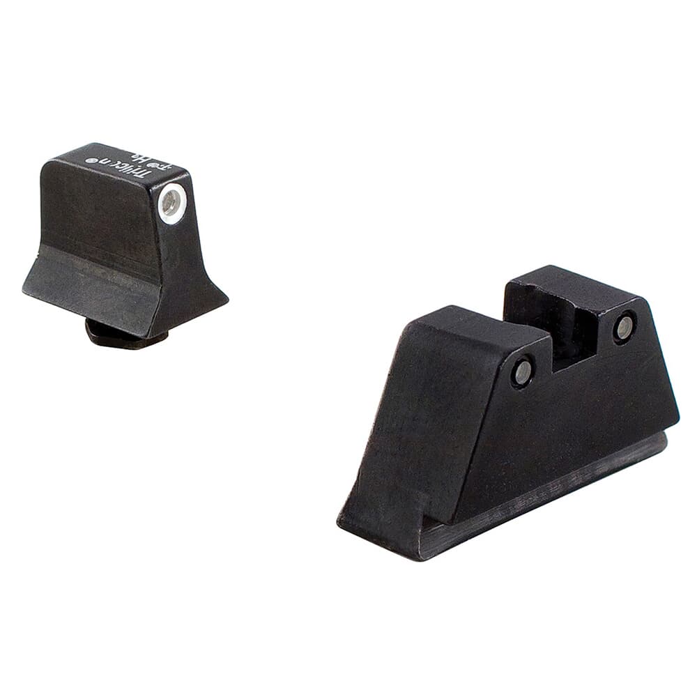 Trijicon Bright &amp; Tough 3-Dot WHT Outline/GRN Front/BLK Outline/YLW Rear Night Sight Suppressor Set for Standard Frame Glock Models 600660