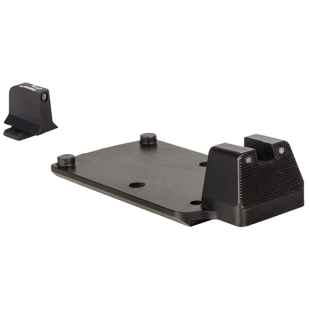 Trijicon RMR Mount w/Integrated Bright &amp; Tough BLK Outline Front/Rear Night Sight Set for Sig Sauer M17/M18 Commercial Variant 601124