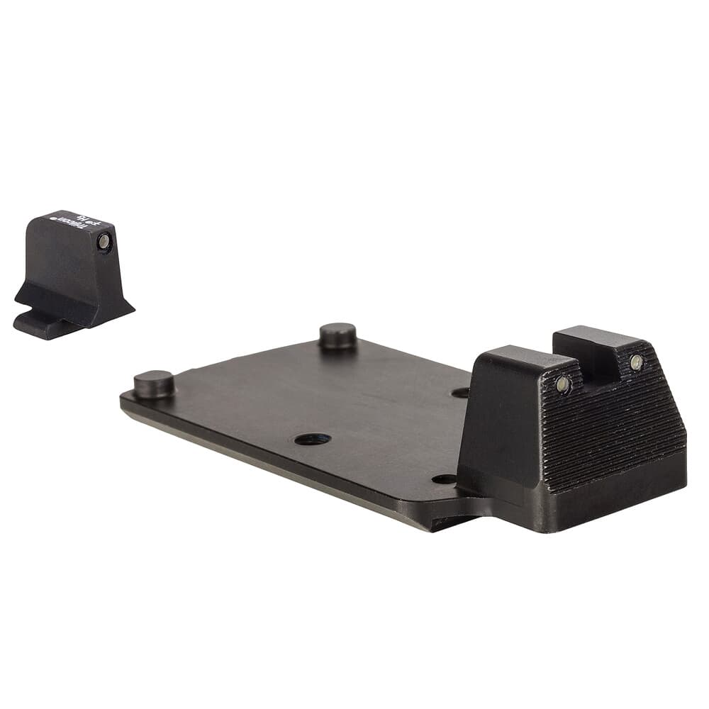 Trijicon RMR Mount w/Integrated Bright &amp; Tough BLK Outline Front/Rear Night Sight Set for Sig Sauer M17/M18 Military Variant 601125