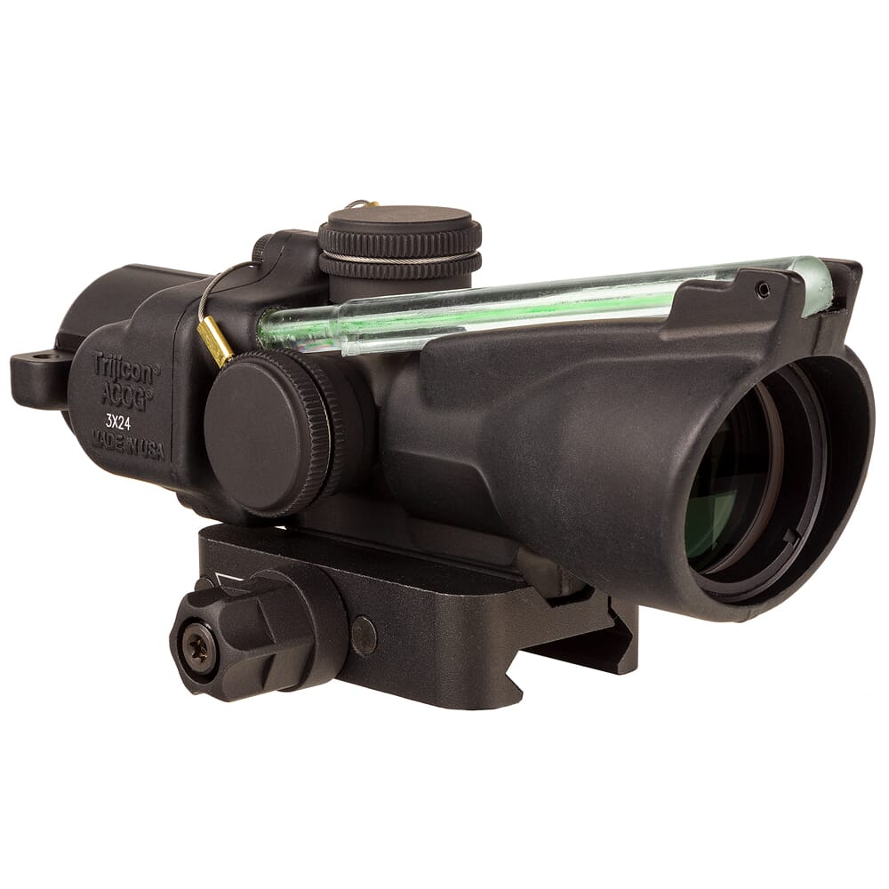 Trijicon ACOG 3x24 Low Height Dual Illum Green Horseshoe/Dot 7.62x39/123gr. Ballistic Compact Riflescope w/Q-LOC Mount TA50-C-400362