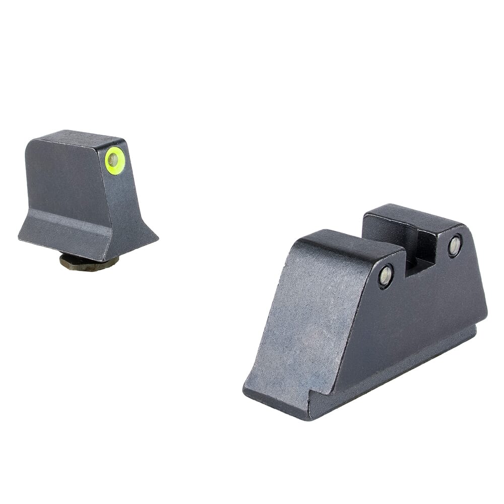 Trijicon Bright & Tough 3-Dot Yellow Front/Black Rear Tritium Night Sight Suppressor Set for Standard Frame Glock Models 601135