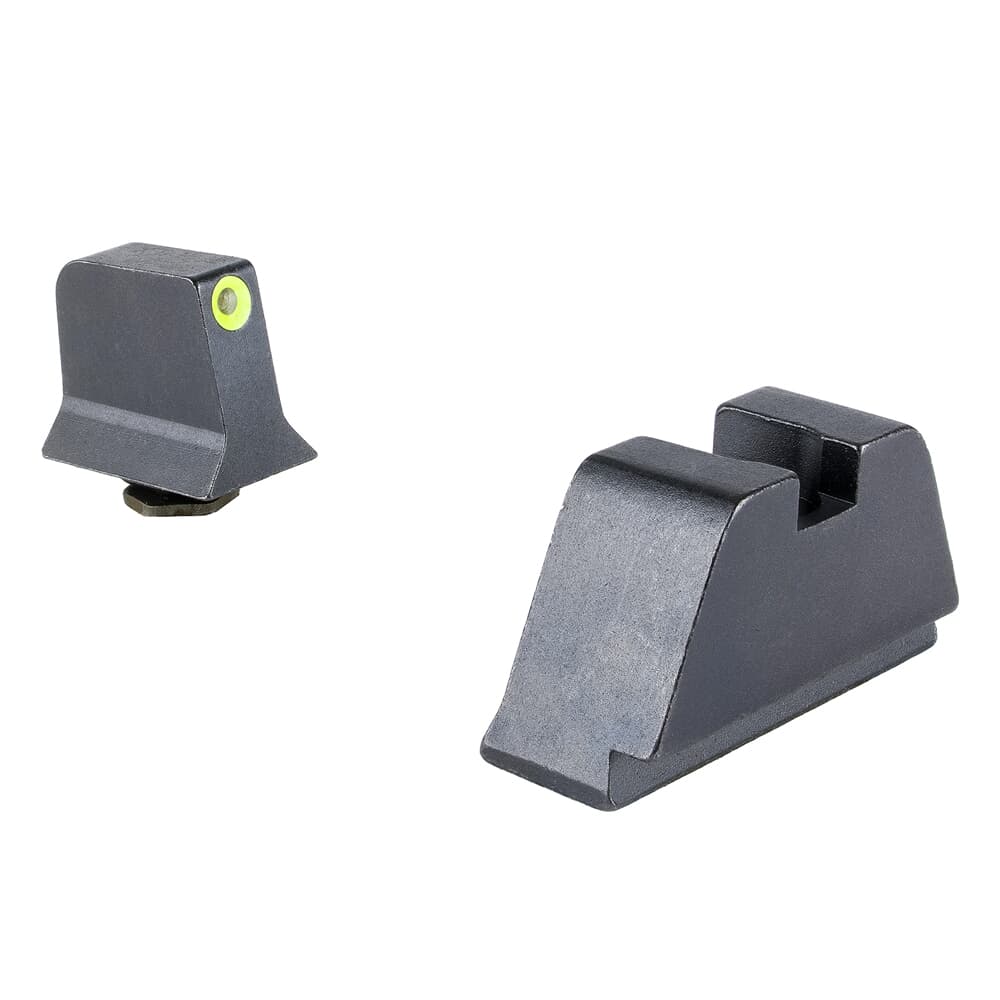 Trijicon Bright &amp; Tough 3-Dot Tritium/Yellow Front/Metal Rear Night Sight Suppressor Set for Standard Frame Glock Models 601139